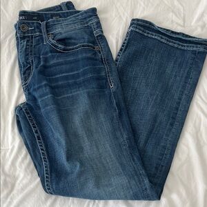 BKE Men’s Dark Blue Straight Leg Jeans